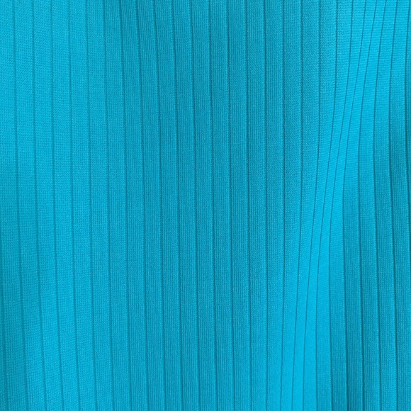 Sandflower Women's Aqua Blue Ribbed Knit One Piece Swimsuit Medium (8-10) NWT - Picture 3 of 11